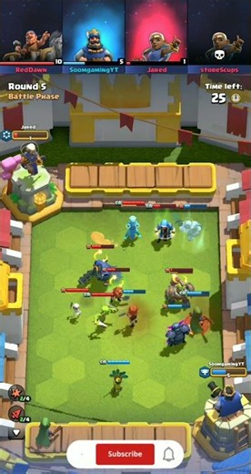 At the last dart goblin can attack fastly #clashroyaleshorts #clashofclans #shortvideos #gaming