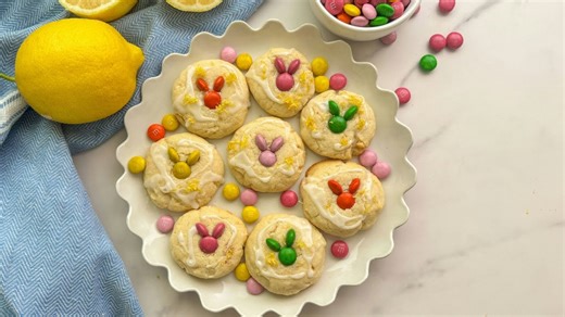 Lemon Easter bunny cookies recipe