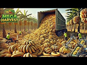 Inside the Banana Megafarm: From Planting to the Supermarket! (Full Process)