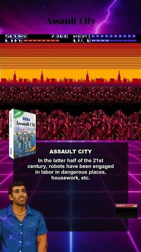 Assault City (Pad Version) (Sega Master System) - Retro gameplay highlight......