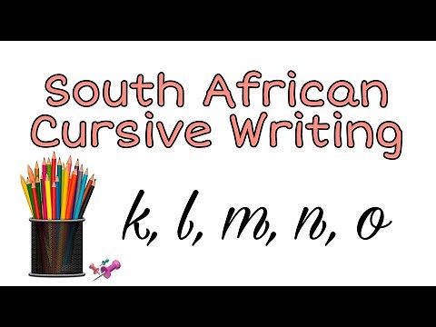 Cursive Writing, Part #3 - (k, l, m, n, o) - SA Schools