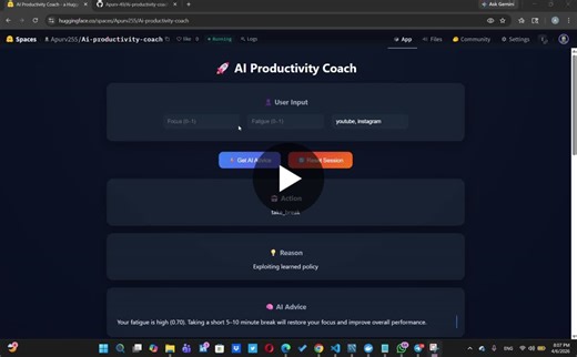 #openenv #reinforcementlearning #machinelearning #ai #huggingface #meta #hackathon #python #fastapi #docker #buildinpublic #studentdeveloper | APURV .