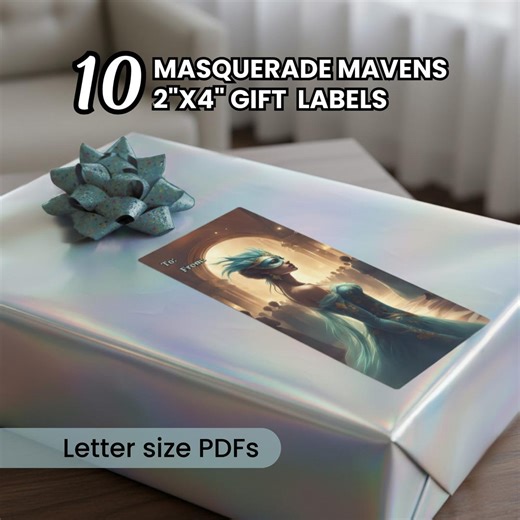 Masquerade Ball Gift Labels Vintage Style Printable Tags for Gifts Masked Mavens Digital Download - Etsy