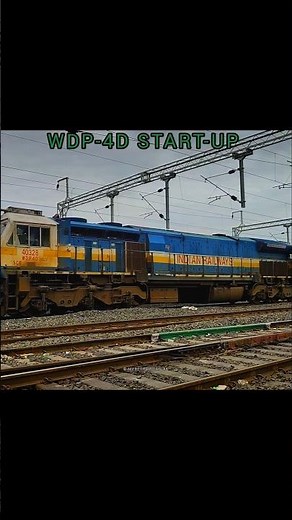 EMD WDP-4D start-up Video / Indian Railways / ytshorts / start up sound #indainrailway #train