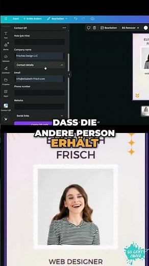 Visitenkarte mit QR-Code in Canva erstellen #canvatutorial #canva