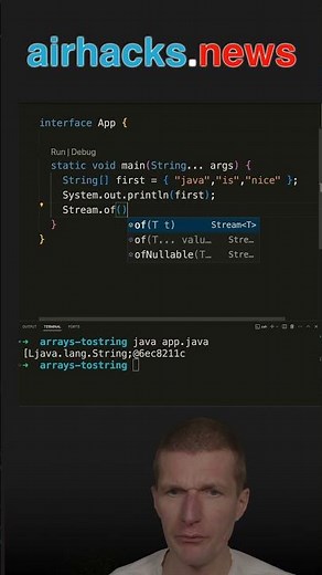 How to [].toString()? #java #shorts #coding #airhacks