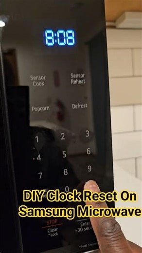 How To Reset Clock ⏰️ On LG/Samsung Microwave #diy