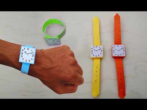 How to make easy paper watch | origami watch | origami wrist watch | Slide Hunt Art