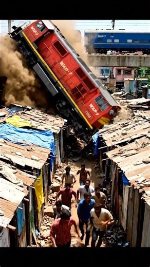 💥 Flyover Turns Fatal as Train Crashes Down Below #accident #train