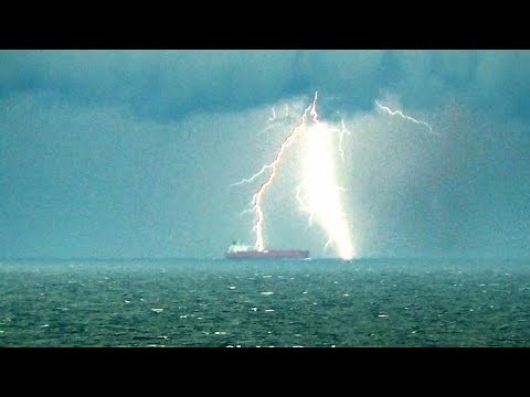 Ferry Ride into THUNDERSTORM on Baltic Sea