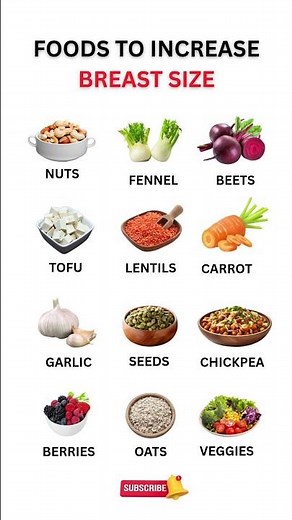 Top 12 FOODS That Can ENHANCE Breast Size Naturally #food #health