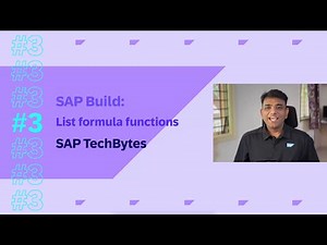 List Formula Functions in SAP Build - Part 3