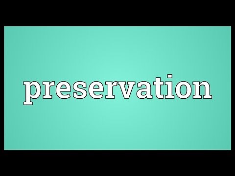 Preservation Meaning