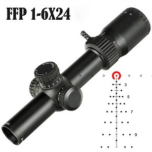 [Hot Item] OEM ODM 1-6X24 Ffp Hunting Scope Red Illuminated Reticle Lpvo Optical Sight Outdoor Tactical Scope