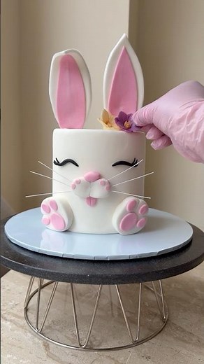How to make a cute Easter Bunny fondant cake using Colour Mill's Decorator's Dough 🐰🎂