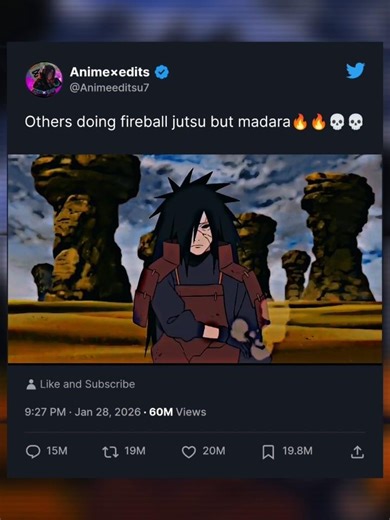 Everyone Doing Fireball Jutsu… But Madara Uchiha Hits Different 🔥💀