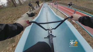 932K views · 4K shares | Splish, splash, trespass: A group of BMX bikers may soon be in hot water for breaking into a water park and posting their antics on YouTube. | CBS New York | Facebook