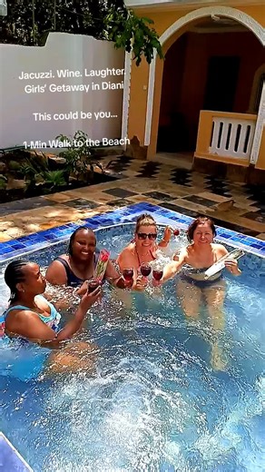 Girls trips hit different at Manyatta 💙 Jacuzzi Wine Diani vibes. Tag your squad 🍷✨ 📍Diani Beach 📲 Book Direct — Best Rate Guaranteed #DianiBeach #GirlsTrip #KenyaTravel #JacuzziVibes #BoutiqueHotel