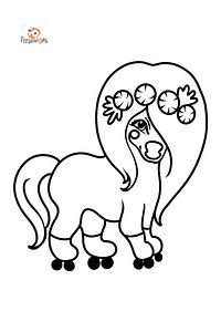 Roller Skating Pony coloring page ♥ Print and Online Free!