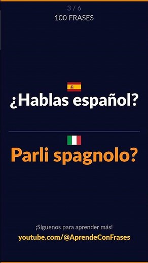 100 frases en Italiano | Español → Italiano | Aprende Italiano