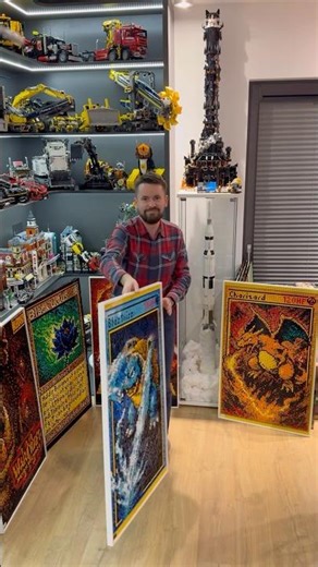 Legendary Blastoise Card made with 11000 LEGO bricks #lego #legoart #pokemon #pokemontcg #tcgpokemon