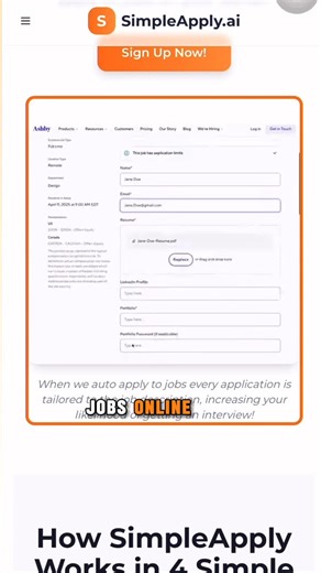 SimpleApply.ai on Instagram: "One tap, hundreds of opportunities. Simple Apply makes job hunting easy, fast, and stress-free. Try it today at SimpleApply! #SimpleApplyAl #ai #autoapply #jobs #jobseekers #jobsearch #workmemes #explore #fyp"