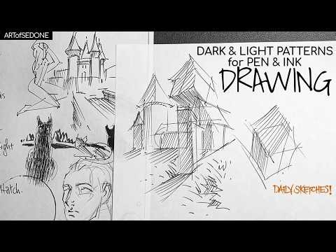 Dark And Light Patterns For Pen And Ink Drawing