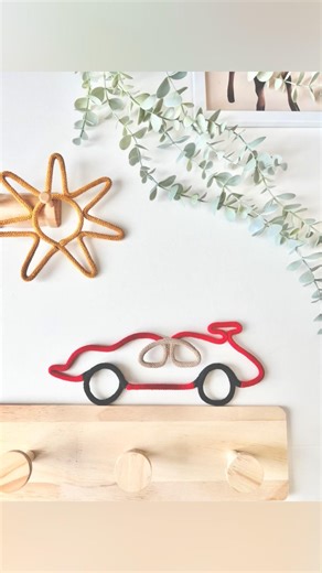 Red Race Car Wall Decor for Kids Room | Watch the Making Process