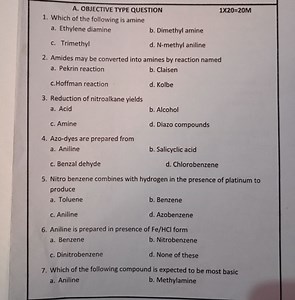 A. OBJECTIVE TYPE QUESTION1×20=20M1. Which of the following i... | Filo