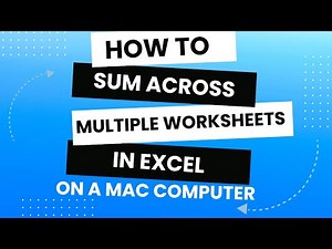 How to use 3D reference in Excel on a Mac computer | sum across multiple worksheets in spreadsheet