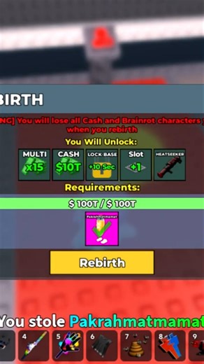 Steal a Brainrot – Pakrahmatmamat Rebirth #stealabrainrot #roblox #shorts