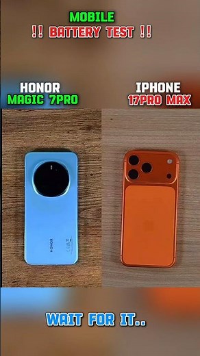 ⚡☠️ HONOR MAGIC 7PRO VS IPHONE 17PRO MAX BATTERY TEST!!