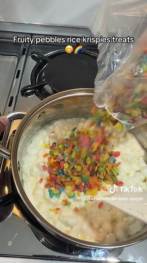 Easy Fruity Pebbles Rice Krispie Treats Recipe