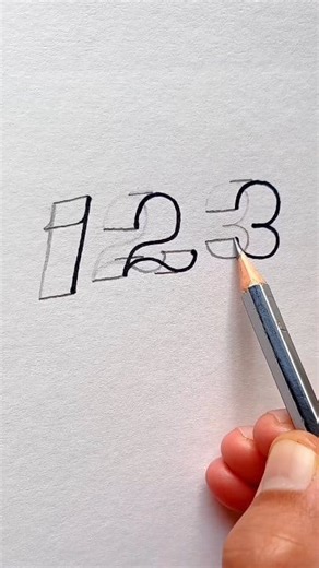 Double line pencil sketch 3d calligraphy design HR Arts . . #drawing#illusion#design#arts#sketch#Hrarts | HR Arts