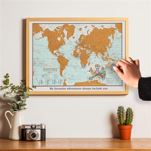 Personalised Scratch the World® Travel Edition Map Print - Gifts for Him, Gifts for Her, Scratch Off, World Map, Travel Gift - Etsy Australia
