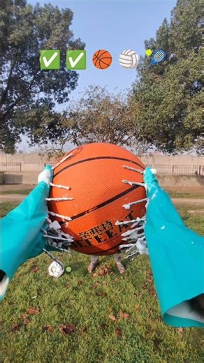 ASMR CATCH Test Green Gloves with Nails ⚽🏀🎾 #asmr #trending #trending #ytshorts #shorts