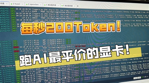 接近全精度的性能 每秒 200Token 我愿称跑AI 平价最强显卡 没有之一 超强性价比 PTX Pro 6000 96G！