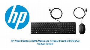HP Wired Desktop 320MK Mouse and Keyboard,USB (9SR36UT#ABA)