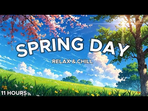 11-Hour Spring Day Music 🌸 Happy & Relaxing Music for Study, Work & Positive Vibes