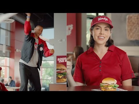 Wendy's Commercial 2023 Reggie Miller Square Hamburger Ad Review