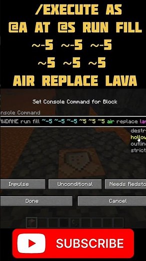 Clear Lava Command in Minecraft