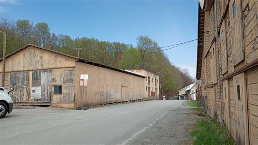 Site of proposed apartments in Honesdale seen from Terrace Street