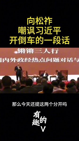 向松祚嘲讽习近平开倒车的一段话