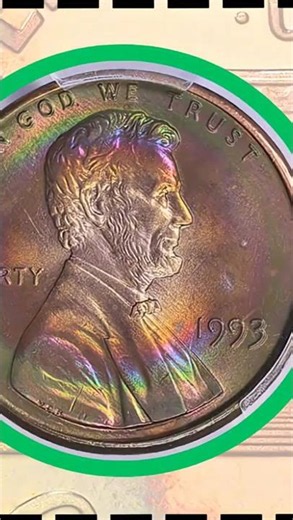 1993 SUPER TONED PENNIES $$$ #money #coin #collection #numismatics #invest #finance #fyp #shorts