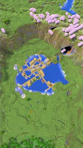 Villagers Completely TOOK OVER The Lake In This Minecraft Seed...