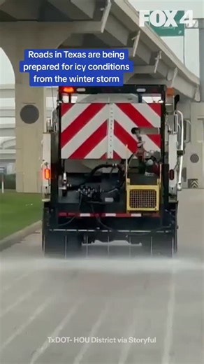 FOX 4 News Dallas Fort Worth | Texas Department of Transportation (TxDOT) crews were spraying brine solution on road surfaces on Friday, January 23, ahead of a... | Instagram