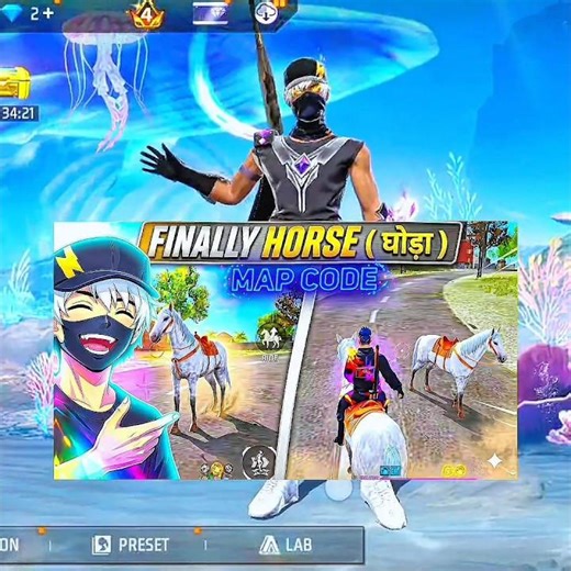 Free Fire Horse Craftland Map Code 🤯 | New Horse Craftland In India Server