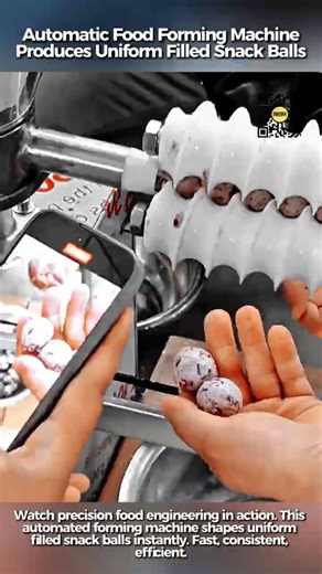 Automatic Food Forming Machine Produces Uniform Filled Snack Balls #9work