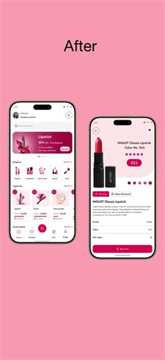Cosmetics Store App Design in #figma #uidesign #uiux #shopping #appdesign #mobileapp