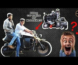 Car Engine to Motorbike From Scrap